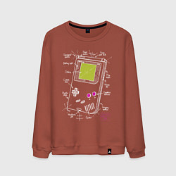 Свитшот хлопковый мужской Game boy console project, цвет: кирпичный