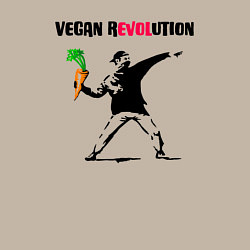 Свитшот хлопковый мужской Love vegan, цвет: миндальный — фото 2