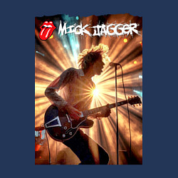 Свитшот хлопковый мужской Mick Jagger - lead singer of The Rolling Stones, цвет: тёмно-синий — фото 2