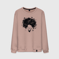 Свитшот хлопковый мужской Spring girl, цвет: пыльно-розовый