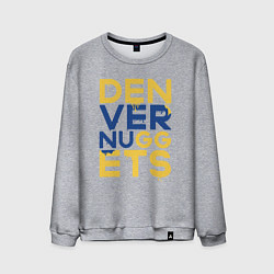 Свитшот хлопковый мужской Denver Nuggets NBA, цвет: меланж