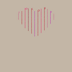 Свитшот хлопковый мужской Любовь на сердце, цвет: миндальный — фото 2