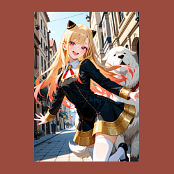 Свитшот хлопковый мужской Марин Китагава косплей Ани Форджер, цвет: кирпичный — фото 2