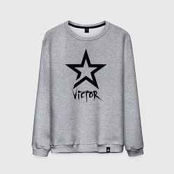 Свитшот хлопковый мужской Виктор - звезда, цвет: меланж