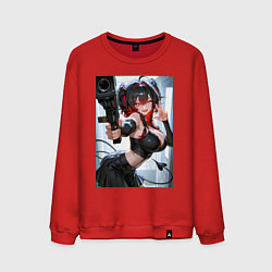 Мужской свитшот Девушка-демон с пистолетом