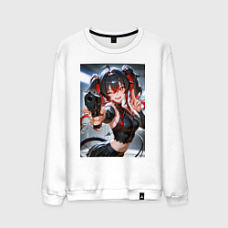 Мужской свитшот Девушка-демон с пистолетом