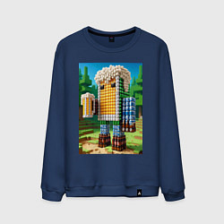 Мужской свитшот Beer dude - Minecraft ai art