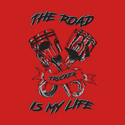 Свитшот хлопковый мужской Дорога это моя жизнь, цвет: красный — фото 2