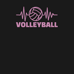 Свитшот хлопковый мужской Волейбольный пульс, цвет: черный — фото 2