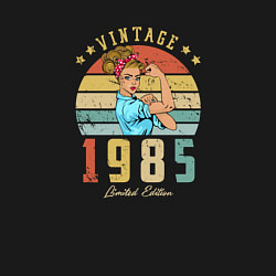 Свитшот хлопковый мужской Винтаж 1985, цвет: черный — фото 2