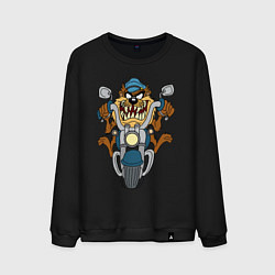 Свитшот хлопковый мужской Biker Taz, цвет: черный