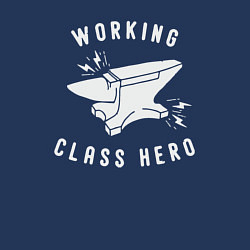 Свитшот хлопковый мужской Герои рабочего класса, цвет: тёмно-синий — фото 2