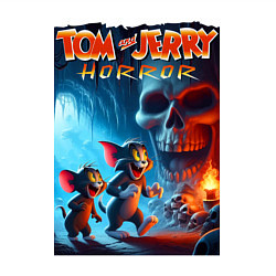 Свитшот хлопковый мужской Tom and Jerry - horror fantasy, цвет: белый — фото 2