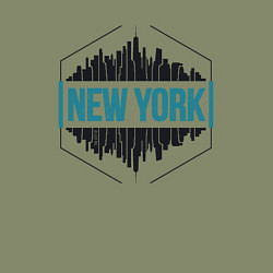 Свитшот хлопковый мужской City - New York, цвет: авокадо — фото 2