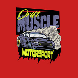 Свитшот хлопковый мужской Drift muscle, цвет: красный — фото 2
