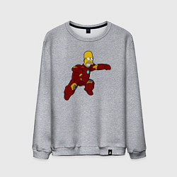 Свитшот хлопковый мужской Homer ironman, цвет: меланж