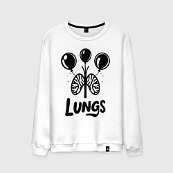 Свитшот хлопковый мужской Легкие и воздушные шарики, цвет: белый