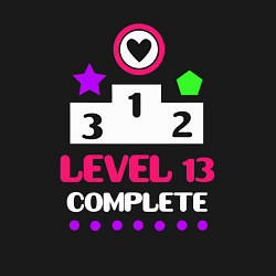 Свитшот хлопковый мужской 13 уровень пройден, цвет: черный — фото 2