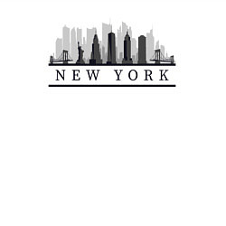 Свитшот хлопковый мужской Город Нью-Йорк, цвет: белый — фото 2