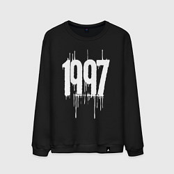 Свитшот хлопковый мужской Ретро-стиль 1997 года, цвет: черный