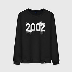 Свитшот хлопковый мужской Граффити стиль 2002, цвет: черный