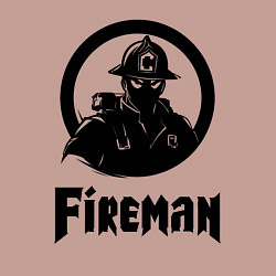 Свитшот хлопковый мужской Пожарный аниме, цвет: пыльно-розовый — фото 2