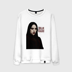 Свитшот хлопковый мужской Билли Айлиш готический стиль, цвет: белый