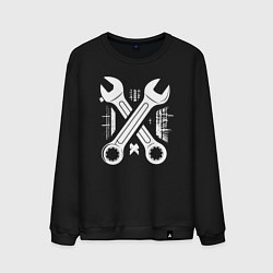 Мужской свитшот Белые рожковые ключи