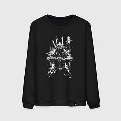 Свитшот хлопковый мужской Ронин призрак Цусимы, цвет: черный