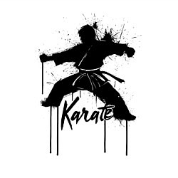 Свитшот хлопковый мужской Каратэ-мастер в стойке, цвет: белый — фото 2