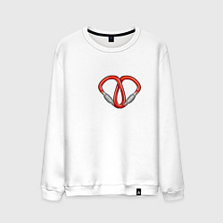 Свитшот хлопковый мужской Heart carabins, цвет: белый