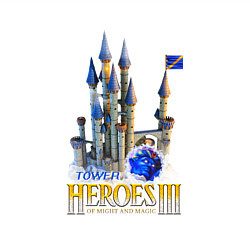 Свитшот хлопковый мужской Heroes of might and magic 3 Tower, цвет: белый — фото 2