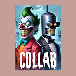 Свитшот хлопковый мужской Joker and Bender - collab, цвет: пыльно-розовый — фото 2