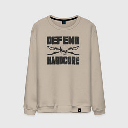 Свитшот хлопковый мужской Защита хардкора, цвет: миндальный