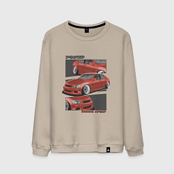 Свитшот хлопковый мужской Toyota Altezza - Lexus IS300 Японский Стиль, цвет: миндальный