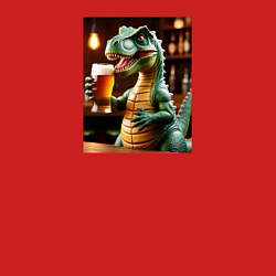 Свитшот хлопковый мужской Пивозавр в баре, цвет: красный — фото 2