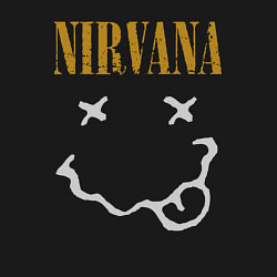 Свитшот хлопковый мужской Нирвана рок музыка, цвет: черный — фото 2