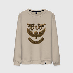 Свитшот хлопковый мужской Крылья Родины, цвет: миндальный
