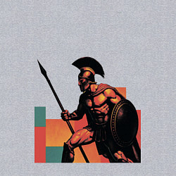 Свитшот хлопковый мужской Спартанец поп-арт, цвет: меланж — фото 2