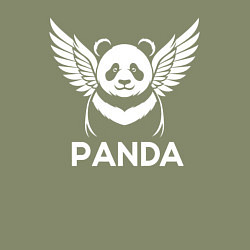 Свитшот хлопковый мужской Панда с крыльями, цвет: авокадо — фото 2