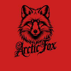 Свитшот хлопковый мужской Арктический лис каллиграфической надписью, цвет: красный — фото 2