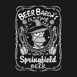 Свитшот хлопковый мужской Homer beer baron, цвет: черный — фото 2