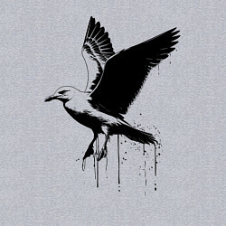 Свитшот хлопковый мужской Летящая Чайка, цвет: меланж — фото 2