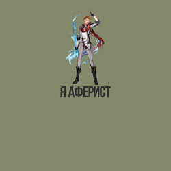 Свитшот хлопковый мужской Тарталья-аферист, цвет: авокадо — фото 2