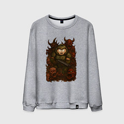Свитшот хлопковый мужской Эрик Картман во вселенной Doom, цвет: меланж
