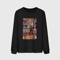 Свитшот хлопковый мужской Сектор Газа - обложки, цвет: черный