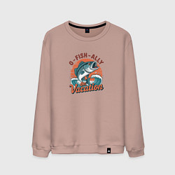 Мужской свитшот Рыба в морских волнах