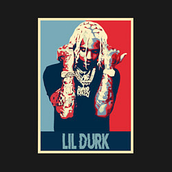 Свитшот хлопковый мужской Lil Durk, цвет: черный — фото 2