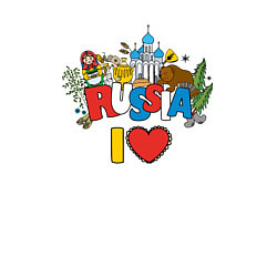 Свитшот хлопковый мужской Люблю Россию, цвет: белый — фото 2