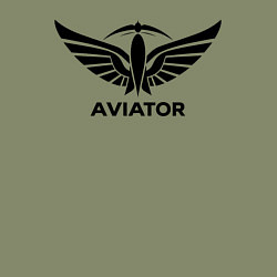 Свитшот хлопковый мужской Авиатор крылатый логотип, цвет: авокадо — фото 2